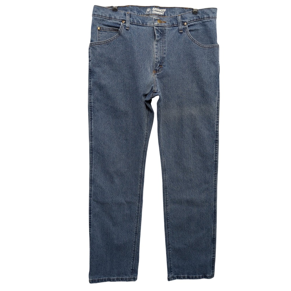Wrangler‎ Jeans Mens 34x32 Blue Advanced Comfort Regular Fit Straight Leg